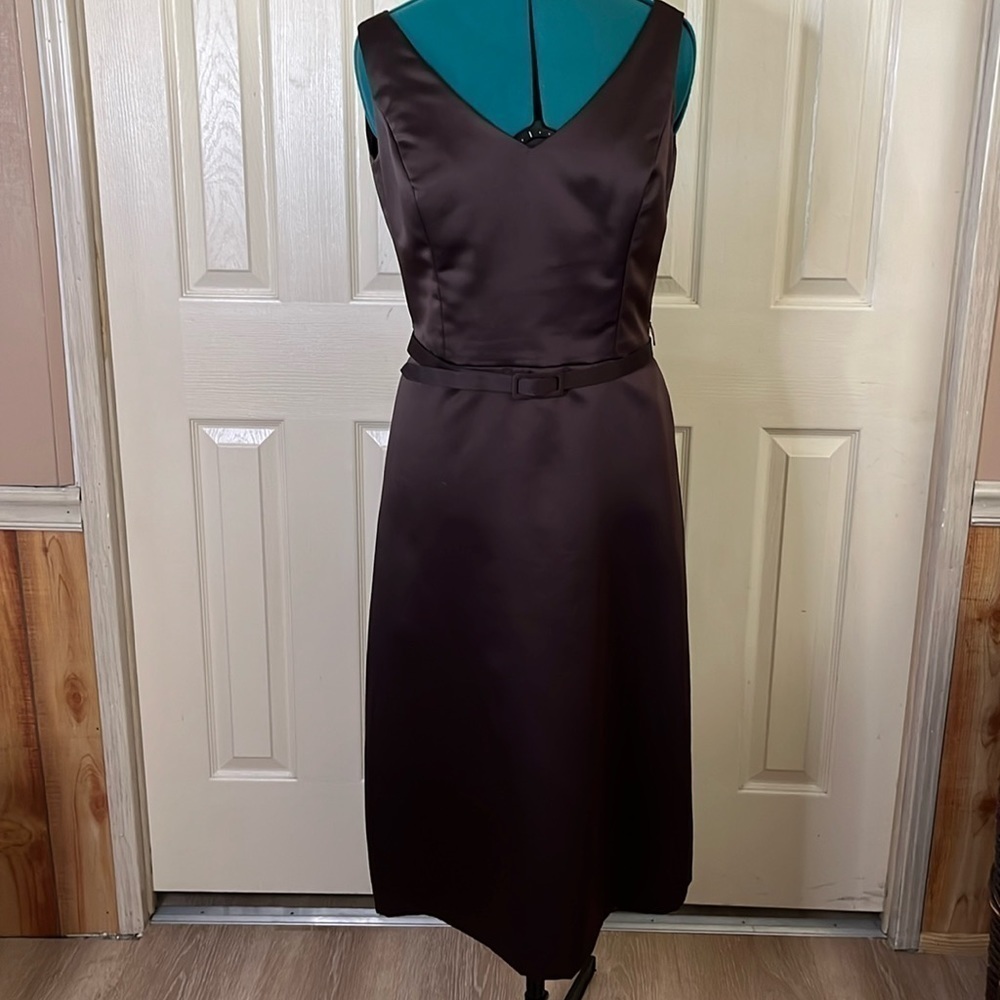 After Six NWOT! Brown Taffeta Fit and Flare Dress (198)